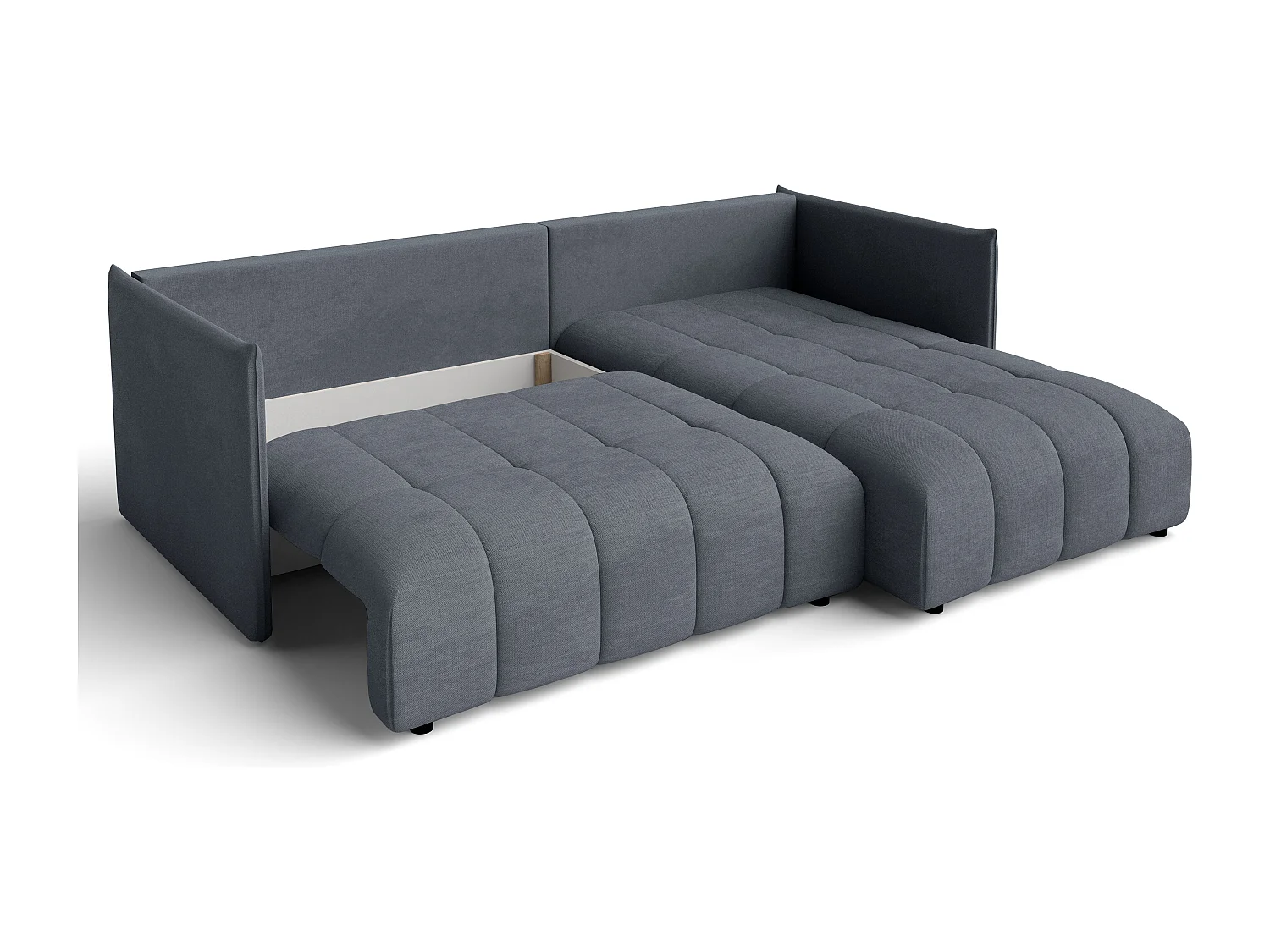 AX LIVING Dunkelgrau Ecksofa mit Schlaffunktion Bettkasten Cosmova 245
