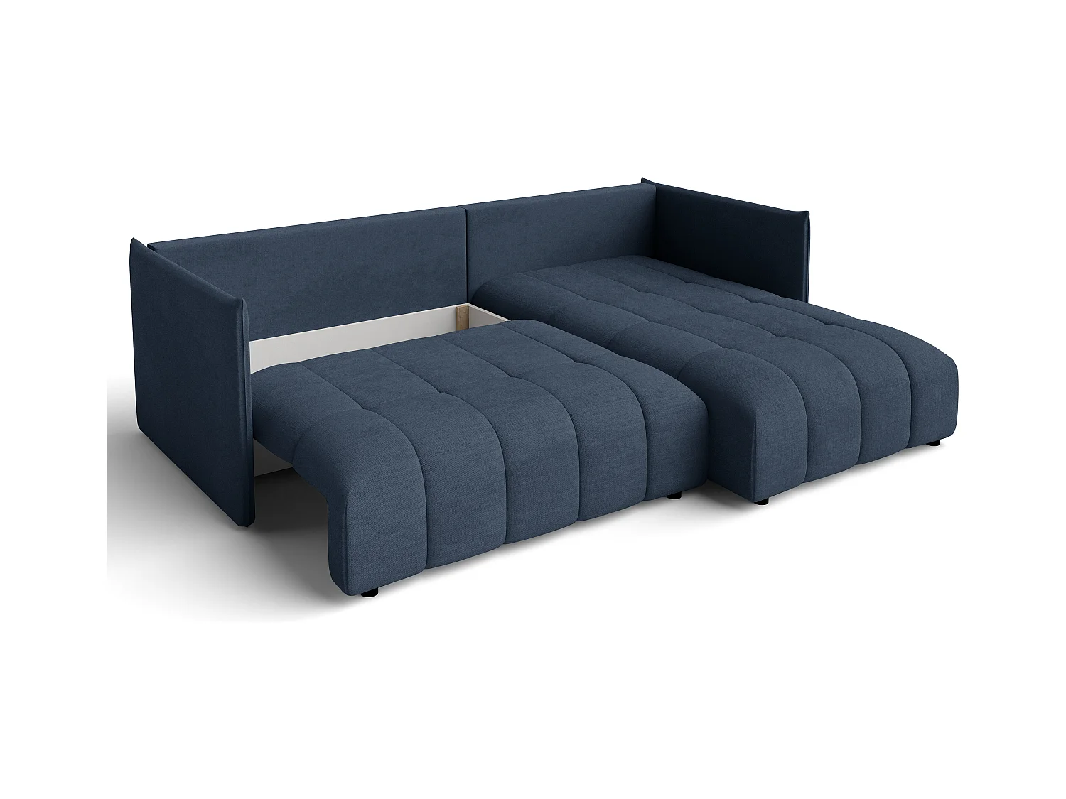 AX LIVING Ecksofa mit Schlaffunktion und Bettkasten Cosmova Blau 245cm