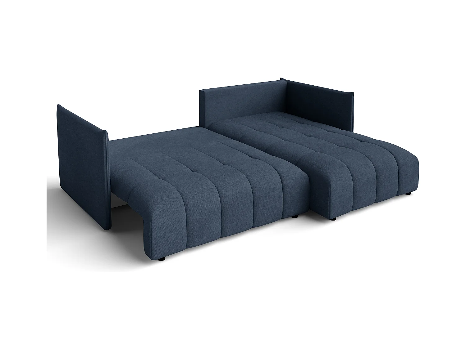 AX LIVING Ecksofa mit Schlaffunktion und Bettkasten Cosmova Blau 245cm