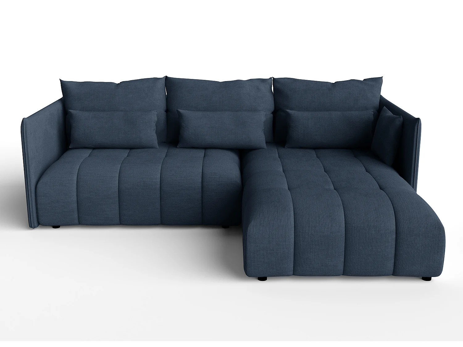 AX LIVING Ecksofa mit Schlaffunktion und Bettkasten Cosmova Blau 245cm