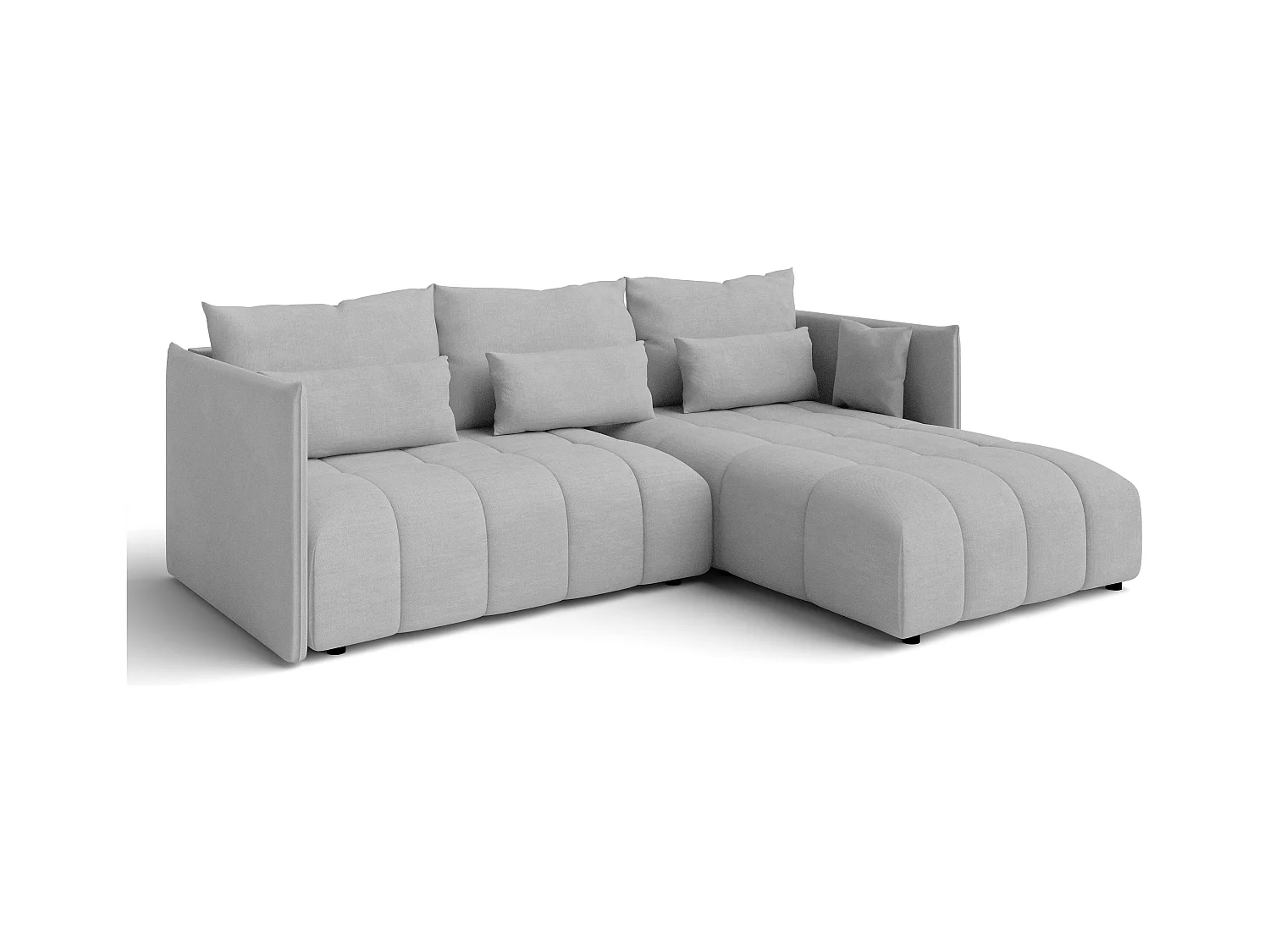 AX LIVING 4 zits hoekbank Cosmova 245 cm – lichtgrijs met bedfunctie