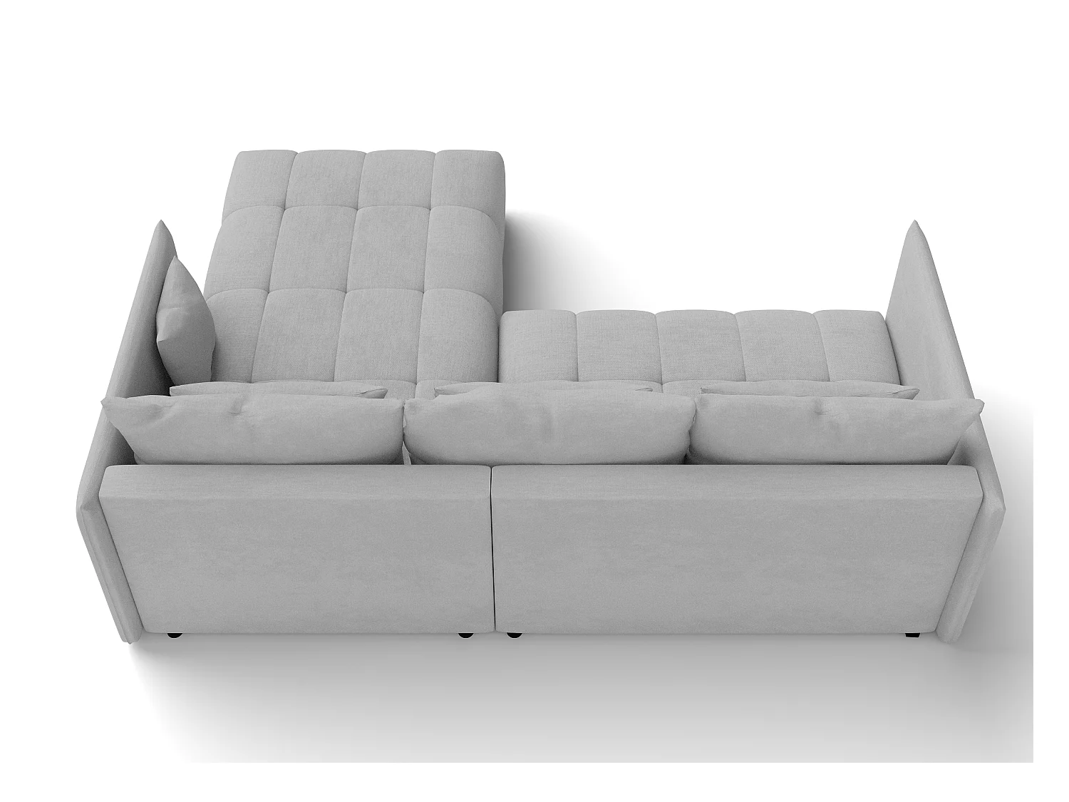 AX LIVING 4 zits hoekbank Cosmova 245 cm – lichtgrijs met bedfunctie