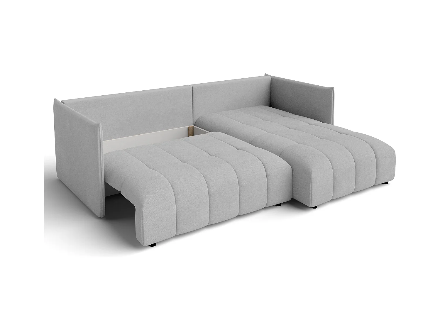 AX LIVING 4 zits hoekbank Cosmova 245 cm – lichtgrijs met bedfunctie