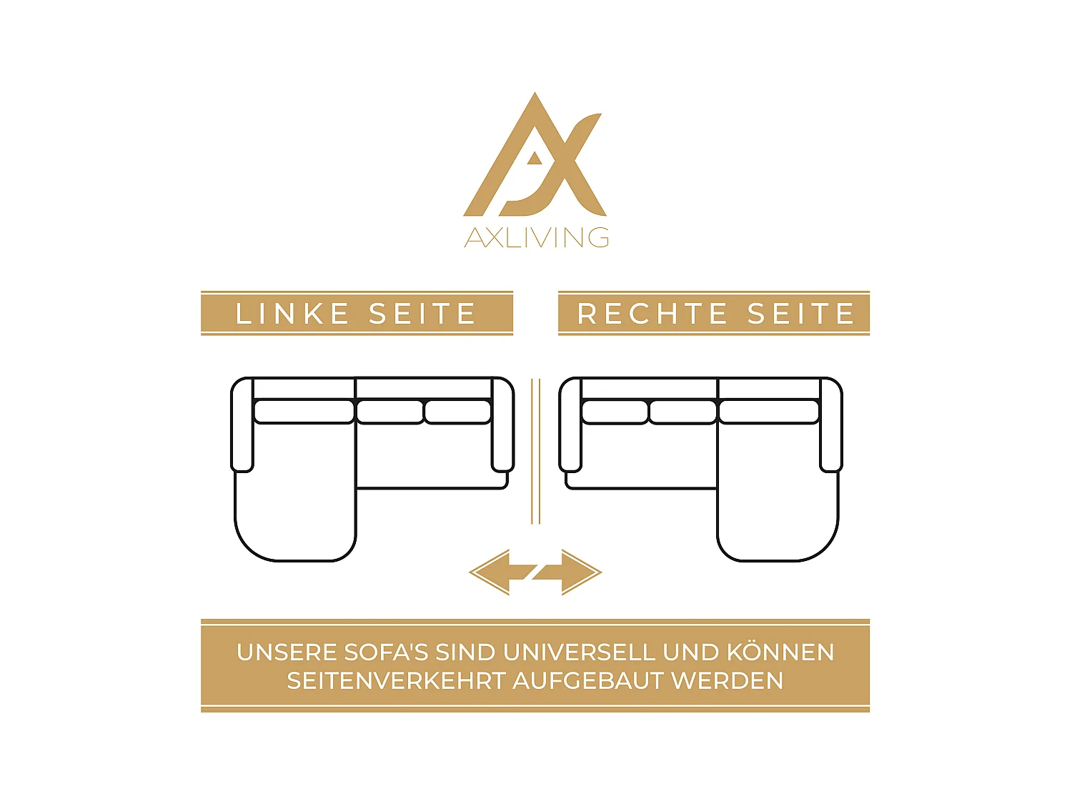 AX LIVING 4 zits hoekbank Cosmova 245 cm – lichtgrijs met bedfunctie