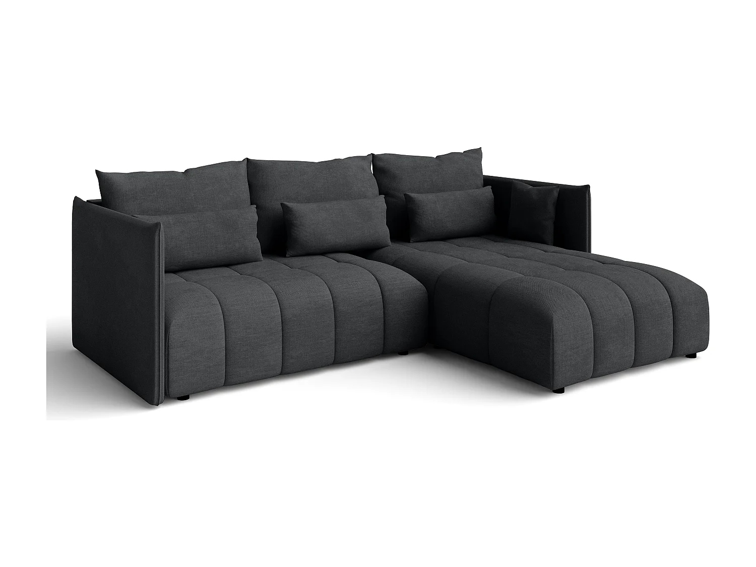 AX LIVING Canapé d'angle vert avec fonction couchage Cosmova 248 cm