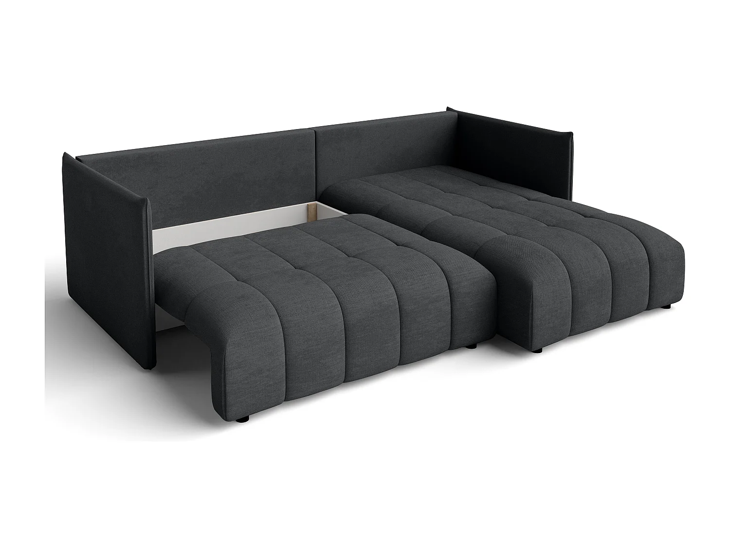 AX LIVING Canapé d'angle vert avec fonction couchage Cosmova 248 cm