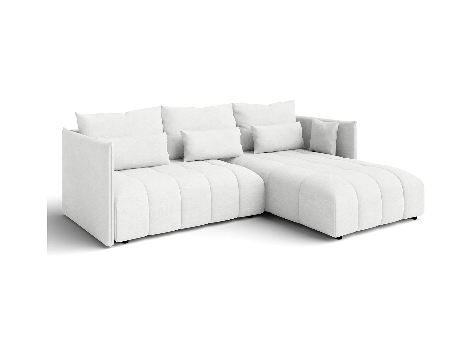 AX LIVING 4 zits hoekbank Cosmova 245 cm – wit met bedfunctie