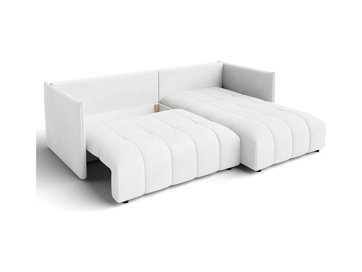 AX LIVING 4 zits hoekbank Cosmova 245 cm – wit met bedfunctie