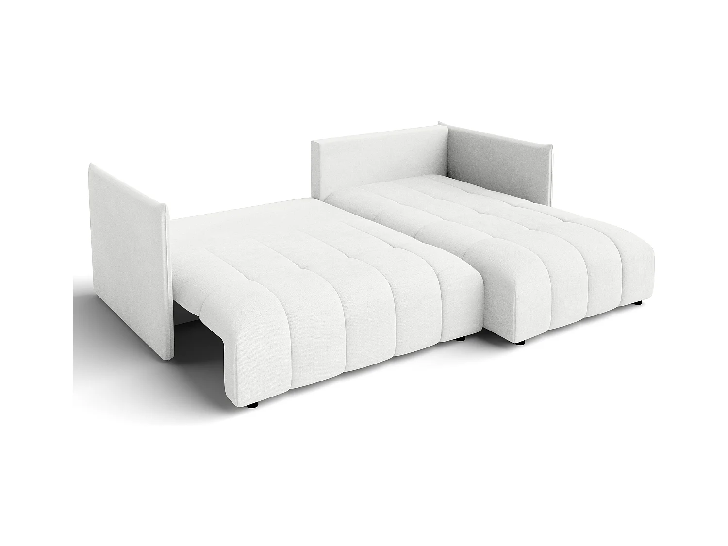 AX LIVING 4 zits hoekbank Cosmova 245 cm – wit met bedfunctie