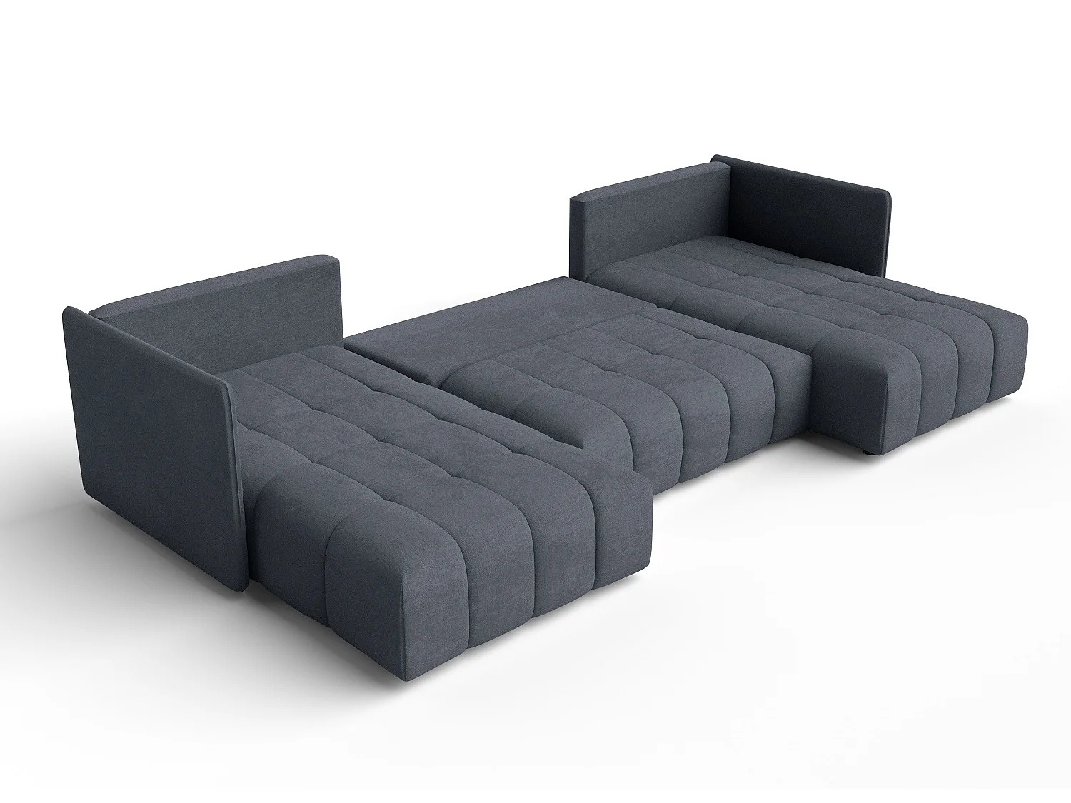 AX LIVING Canapé panoramique convertible Veliro canapé en u gris 353cm