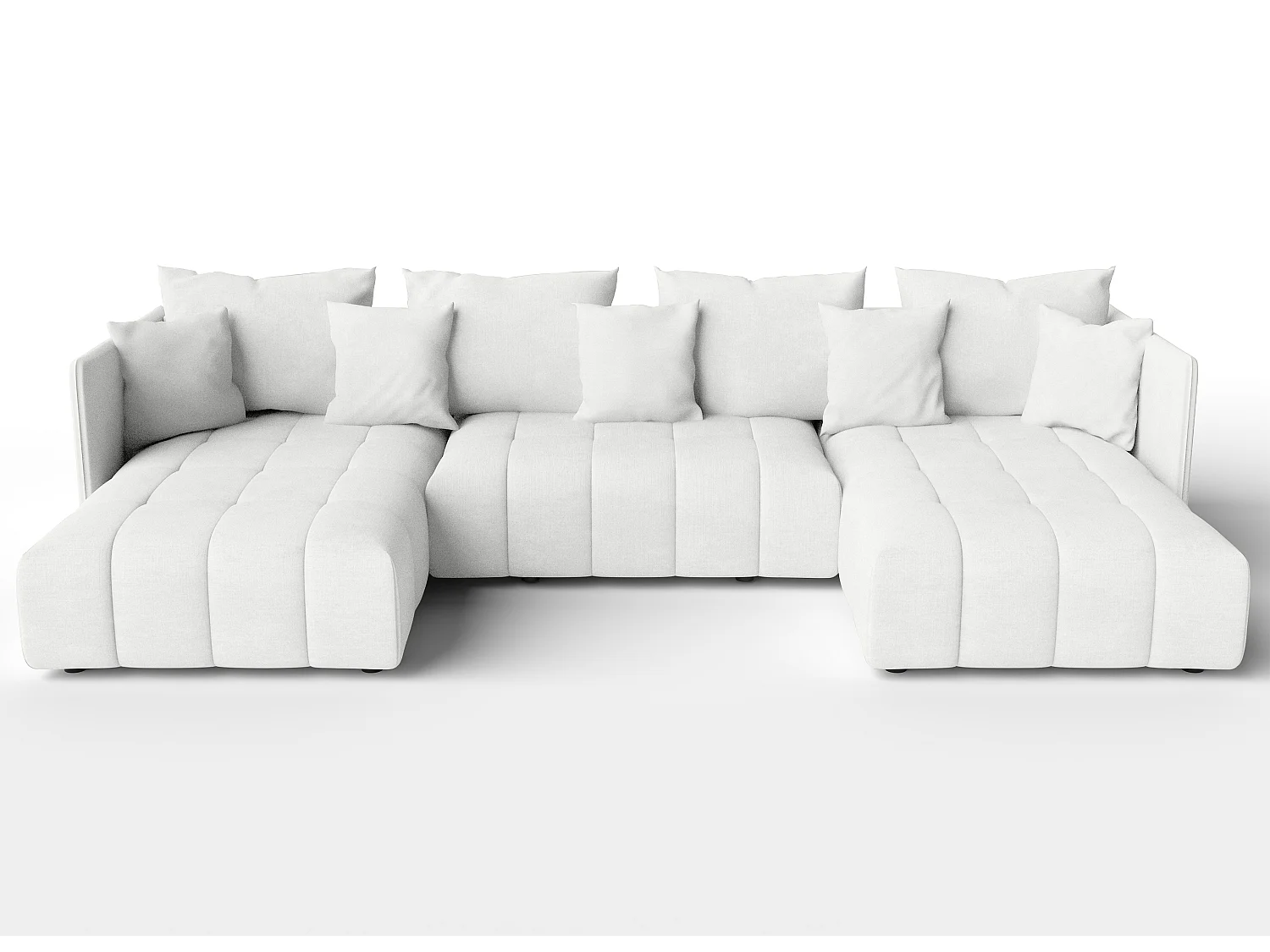 AX LIVING Canapé U avec fonction sommeil Veliro U blanc 345cm de large