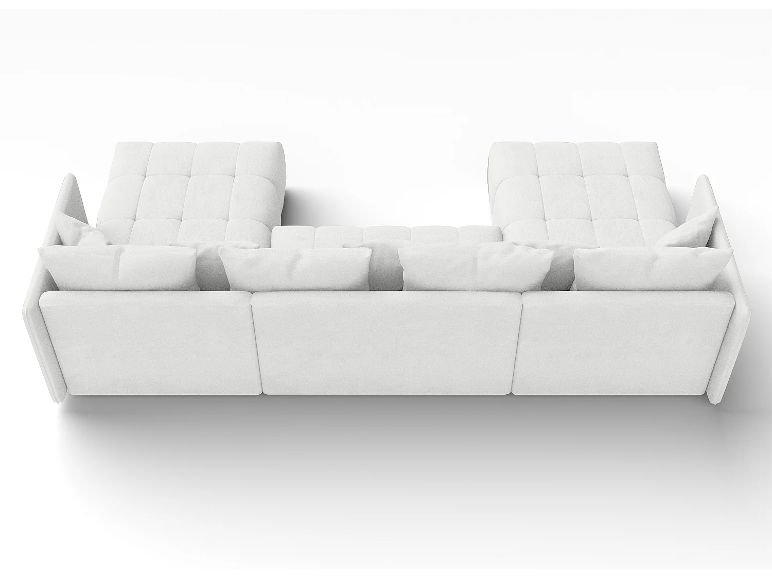 AX LIVING Canapé U avec fonction sommeil Veliro U blanc 345cm de large