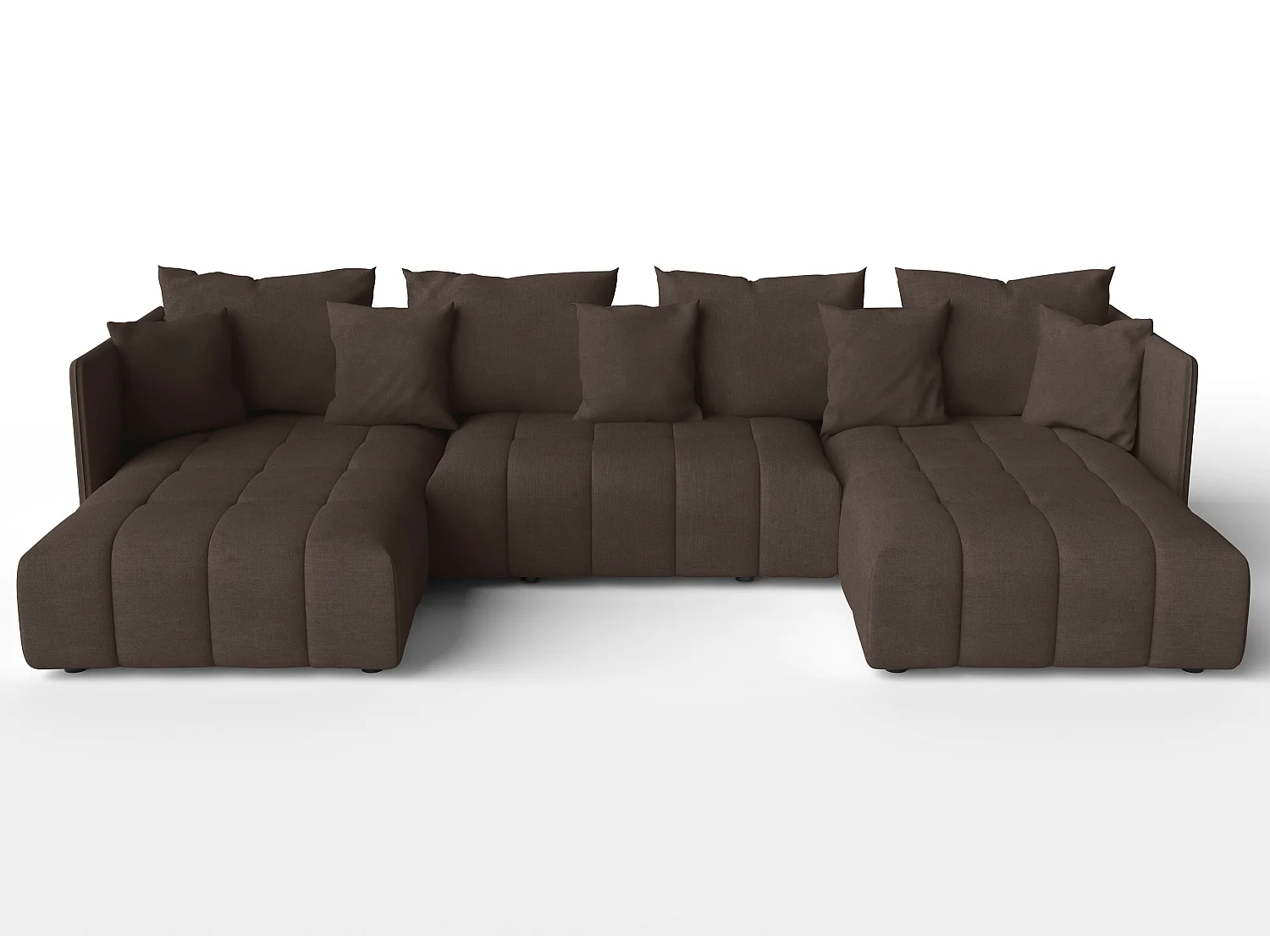 AX LIVING Canapé panoramique convertible Veliro canapé en u marron 353