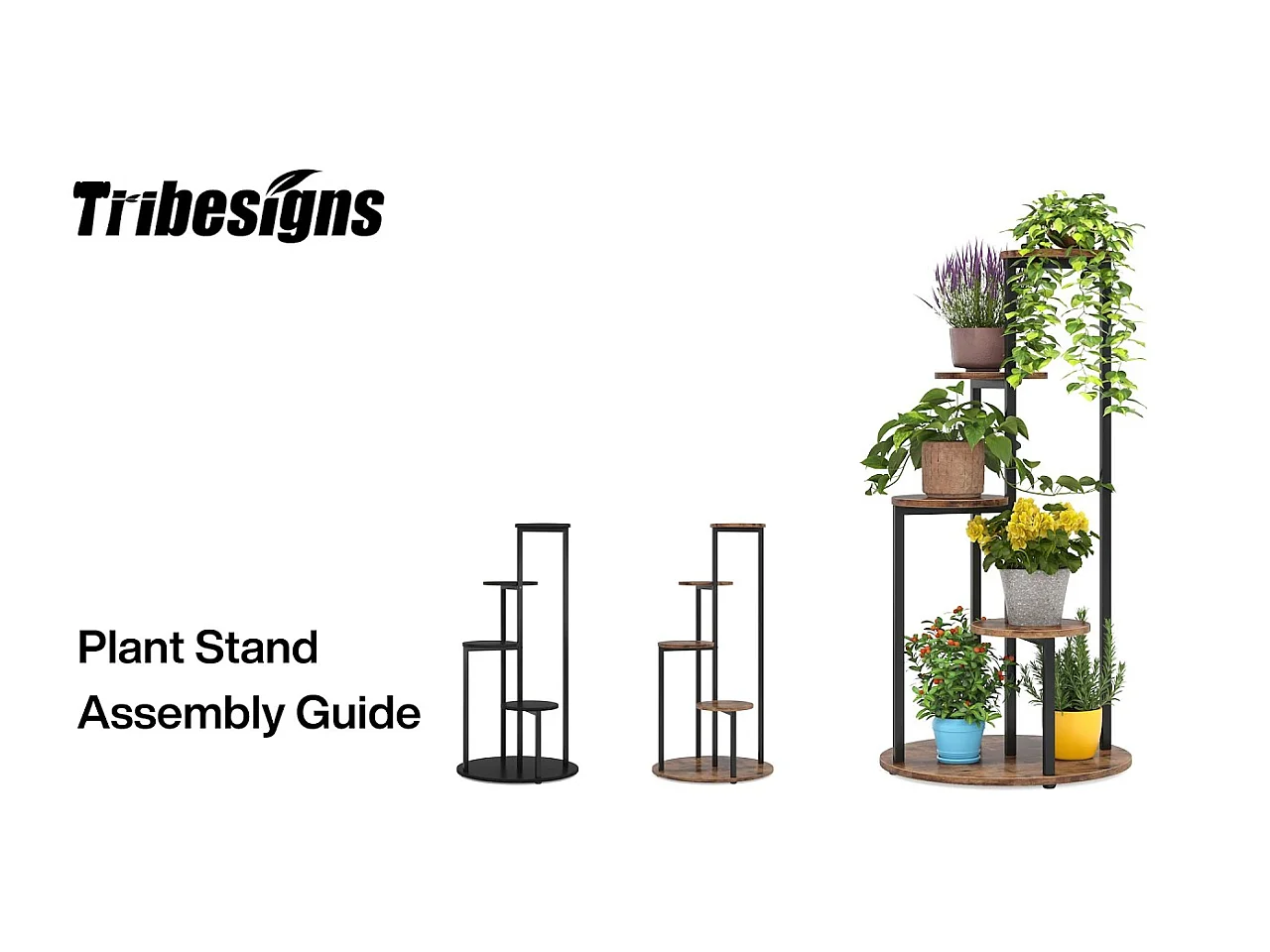 Étagère pour plantes, 5 Niveaux Porte Plante, Support Plantes Interieur 103cm, Support Jardinière Décoratif