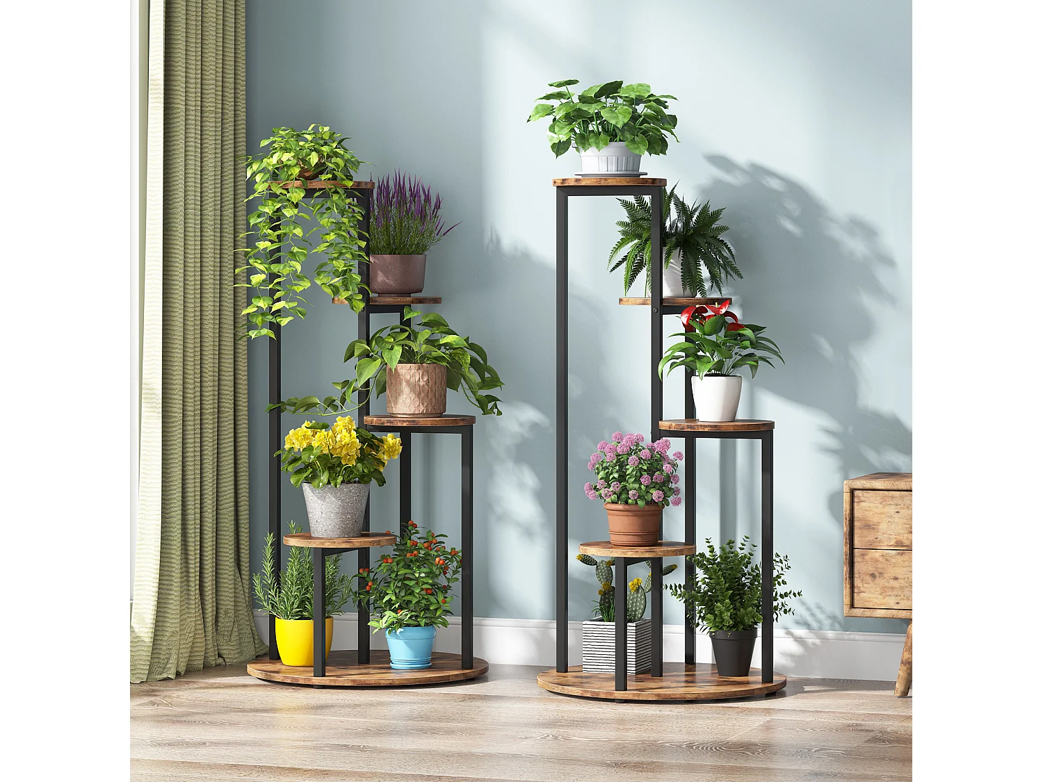 Étagère pour plantes, 5 Niveaux Porte Plante, Support Plantes Interieur 103cm, Support Jardinière Décoratif