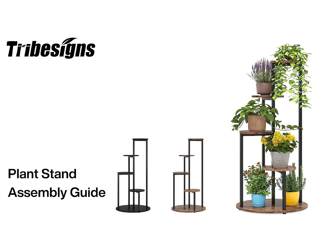 Étagère pour plantes, 5 Niveaux Porte Plante, Support Plantes Interieur 103cm, Support Jardinière Décoratif