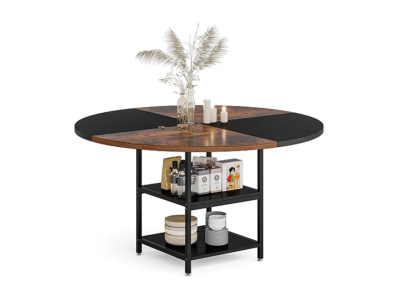 Tavolo da pranzo rotondo, tavolo da pranzo per 4 persone, 120 x 75 cm (diametro x altezza)