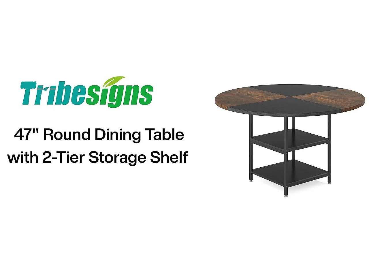 Ronde Table de Salle à Manger, Table de Salle à Manger pour 4 Personnes, 120 x 75 cm (diamètre x H)