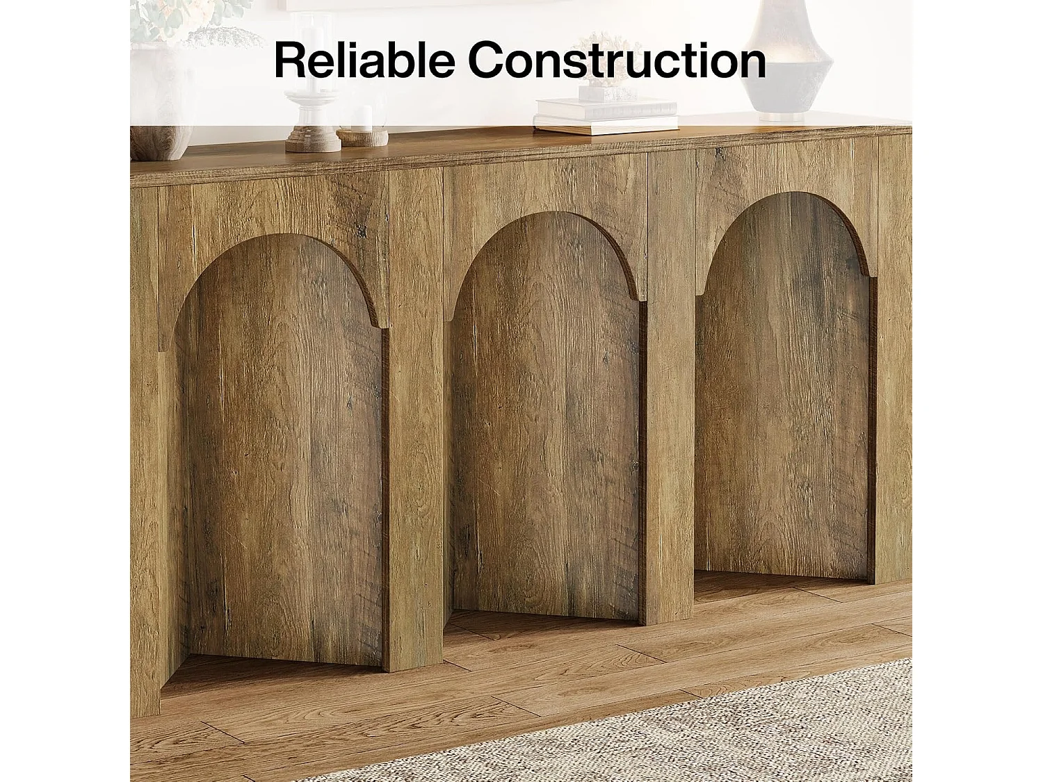 Table console de 160 cm de long, table d'entrée étroite, pour couloir, entrée, salon