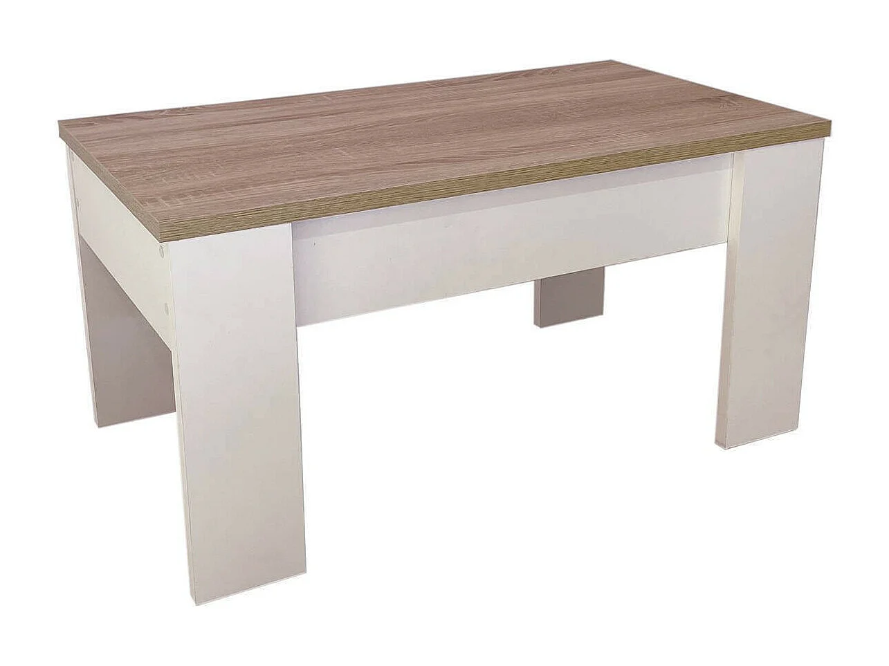 Mesa de centro elevable GALA  90x50x46 cm - BLANCO-CAMBRIAN