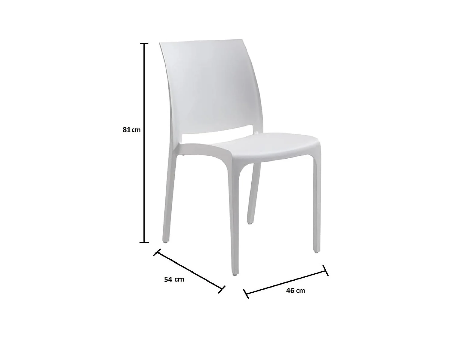 Cadeira empilhável de resina fabricada na Itália design para ambientes internos e externos SOFIA Sage Green 4 unidades