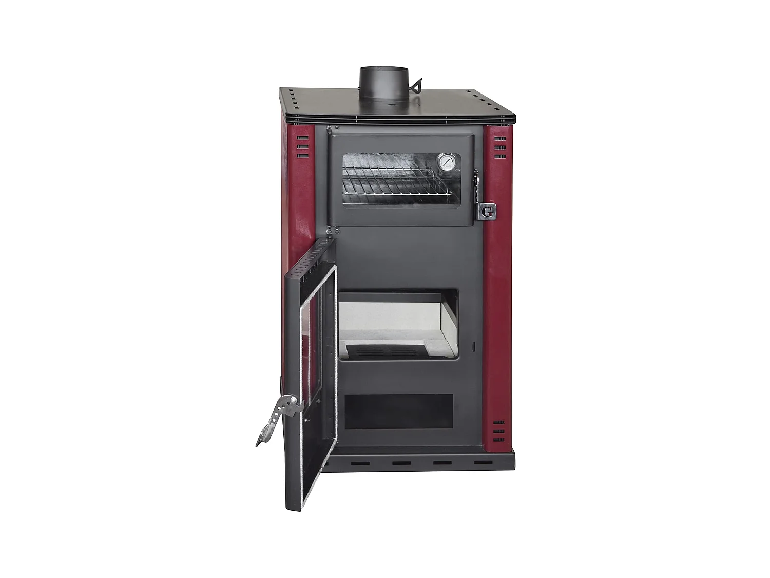 Stufa A Legna Con Forno 27,6Kw Termostufa boiler 38lt Elsa Beige