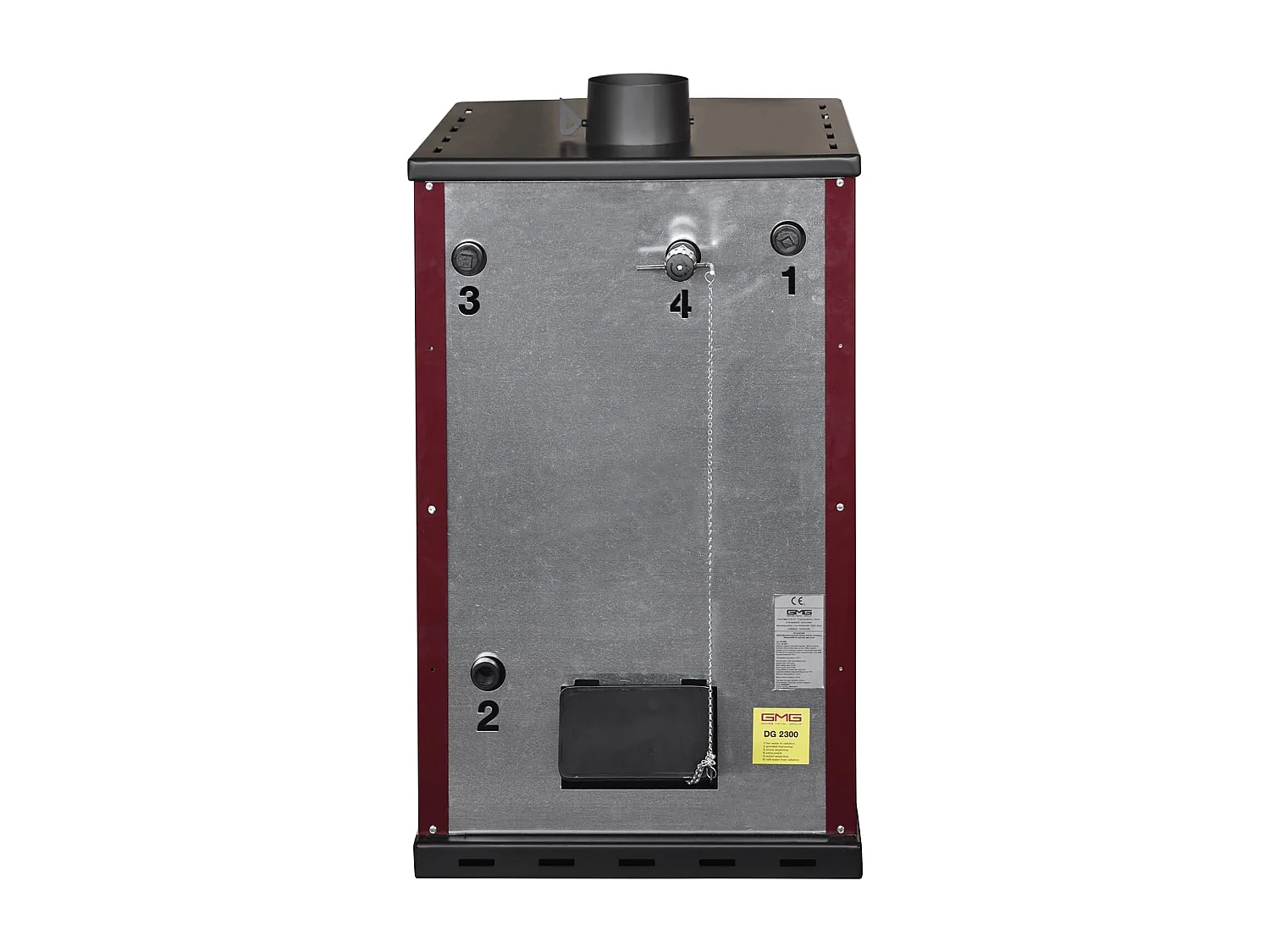 Holzofen mit Backofen 27,6 kW, Thermosofen-Boiler 38 l, Elsa Beige