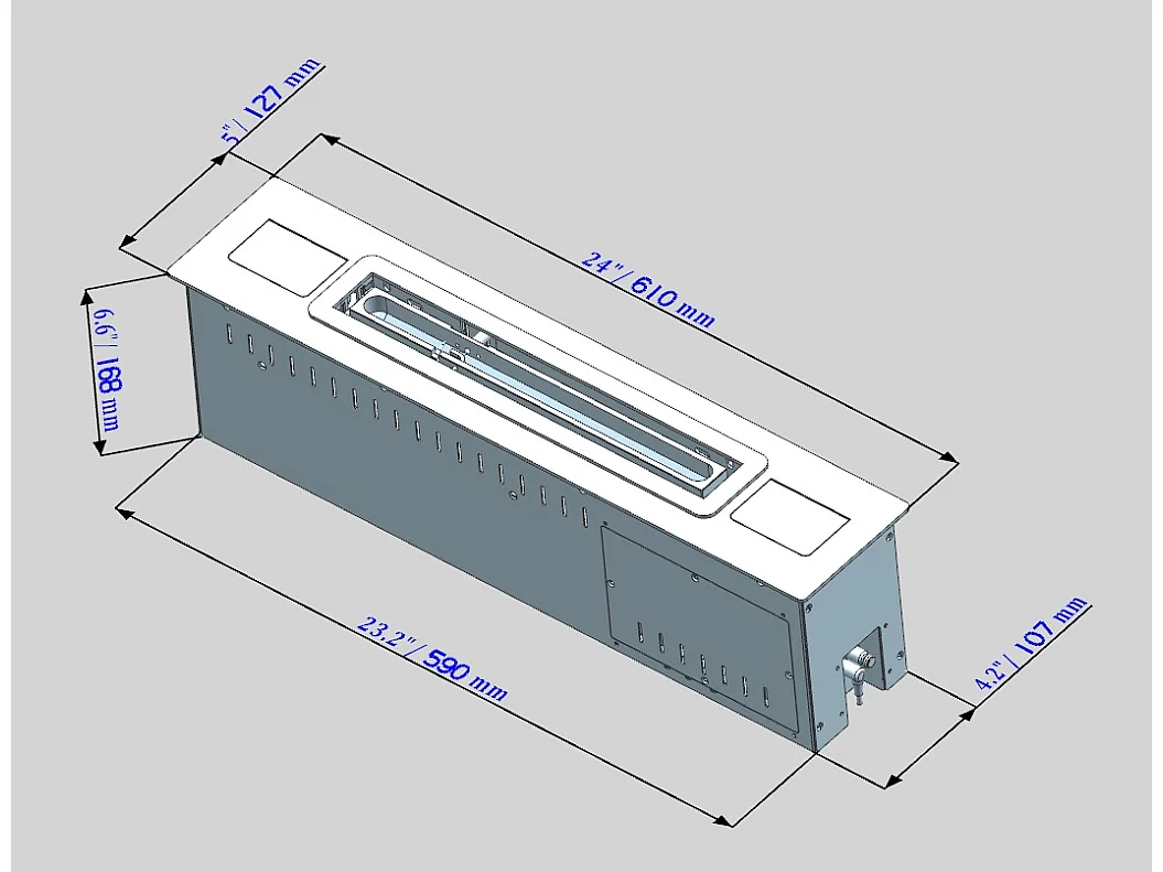 Quemador de bioetanol Smart APP automático empotrable insertable SLIM 70