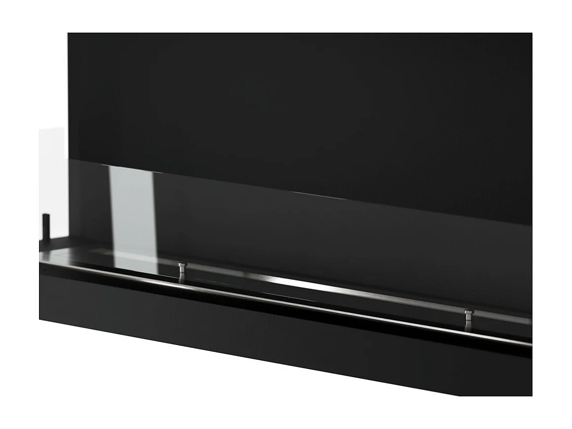 Cheminée Bioéthanol Encastrable Design C1200 V.3 avec Vitre Ouverte sur 3 Côtés Brûleur 3 Litres