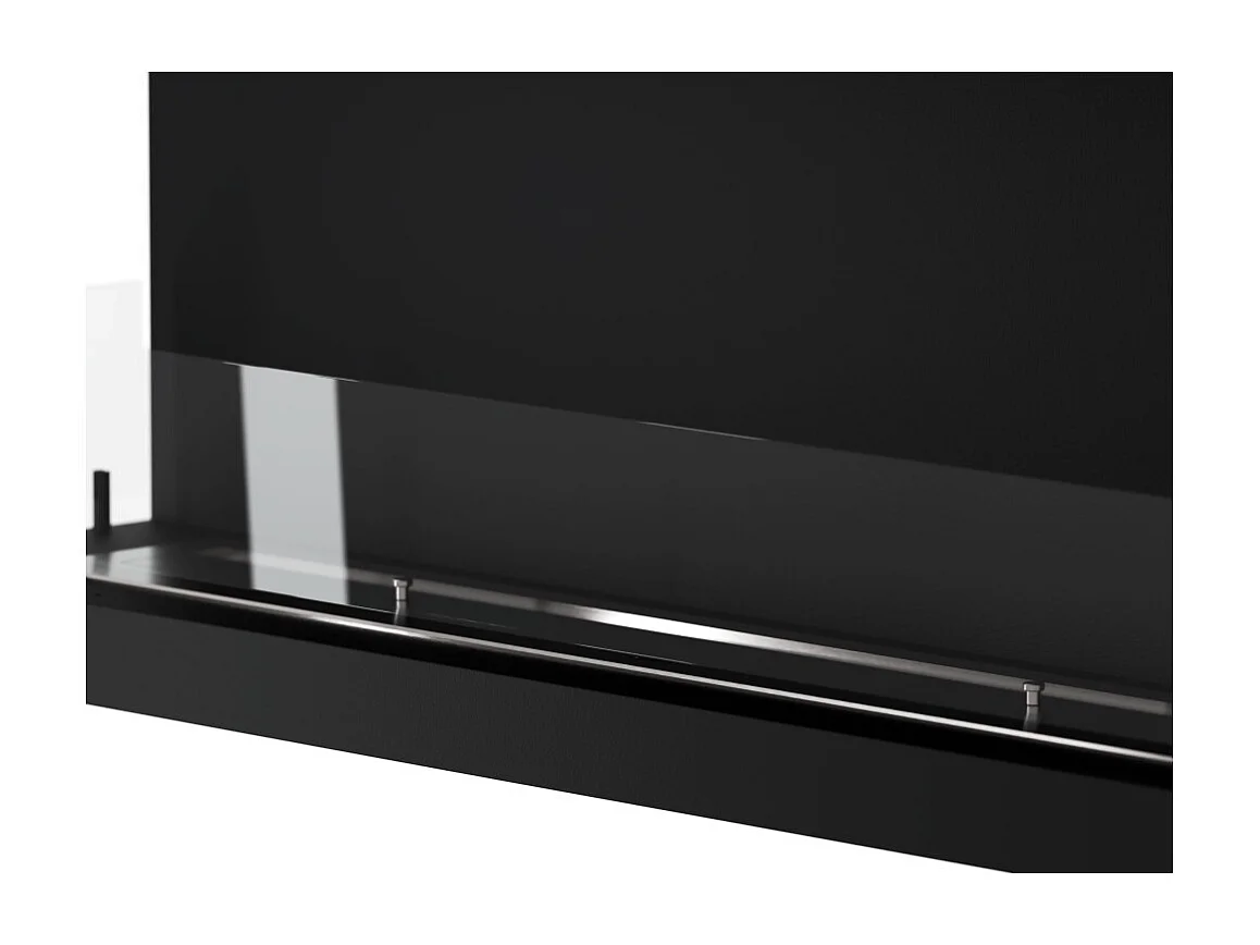 Caminetto a Bioetanolo Da Incasso di Design C1200 V.3 con Vetro Aperto su 3 Lati Bruciatore da 3 Litri