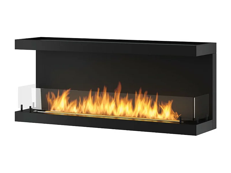 Wbudowany kominek bioetanolowy C1200 V.3 z otwartą szybą z 3 stron, palnik 3 litry