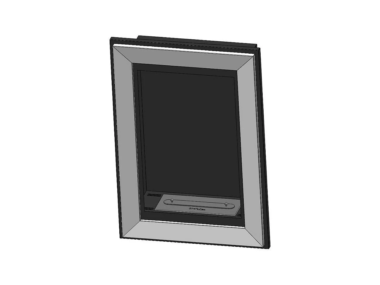 Frame 550 weiß eingebauter Bioethanol-Wandkamin ohne Glas