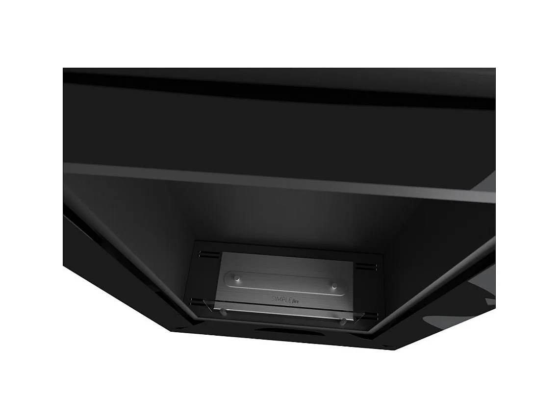 Frame 550 weiß eingebauter Bioethanol-Wandkamin ohne Glas