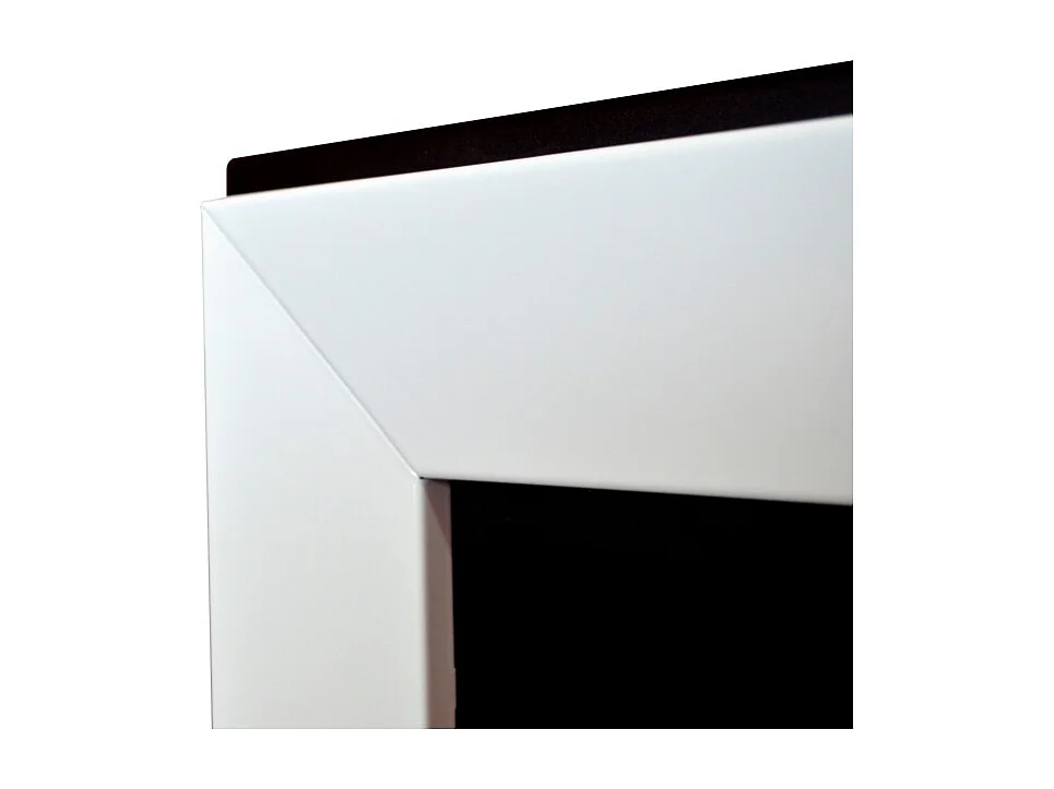 Cheminée bioéthanol murale encastrable blanche Frame 550 sans vitre