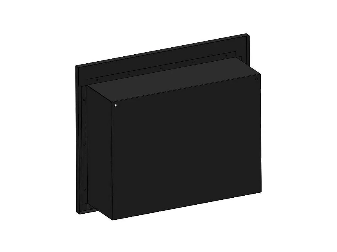 Bioethanol-Kamin Frame 600 mattschwarz, Einbauwand ohne Glas