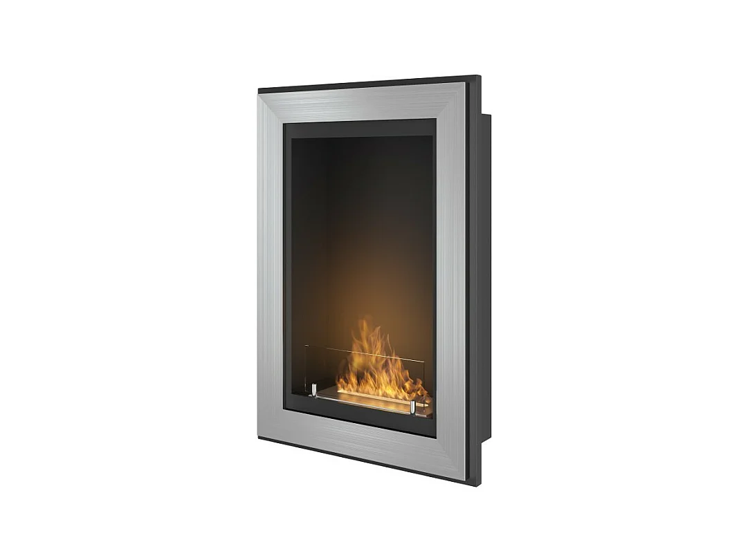 Eingebauter Bioethanol-Kamin aus Edelstahl Frame 550 ohne Glas