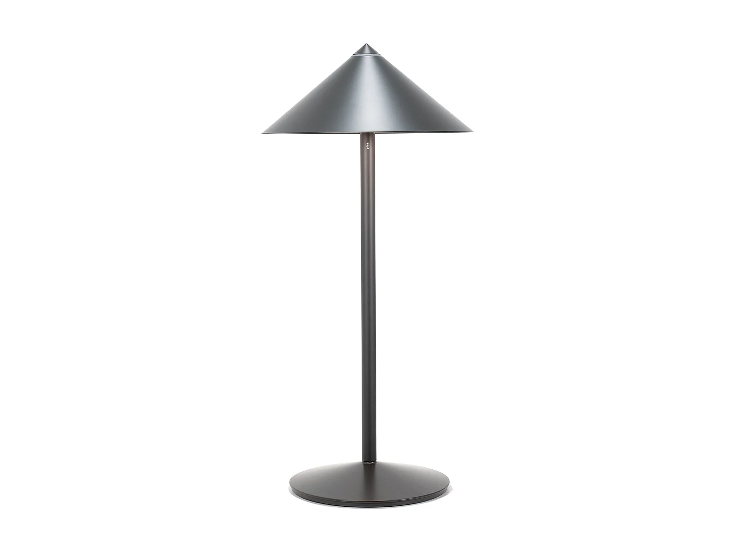 Candeeiro de mesa LED Zafferano Pina L Desk titânio, 6W, IP65, dimmer tátil, cabeça magnética, uso interior e exterior