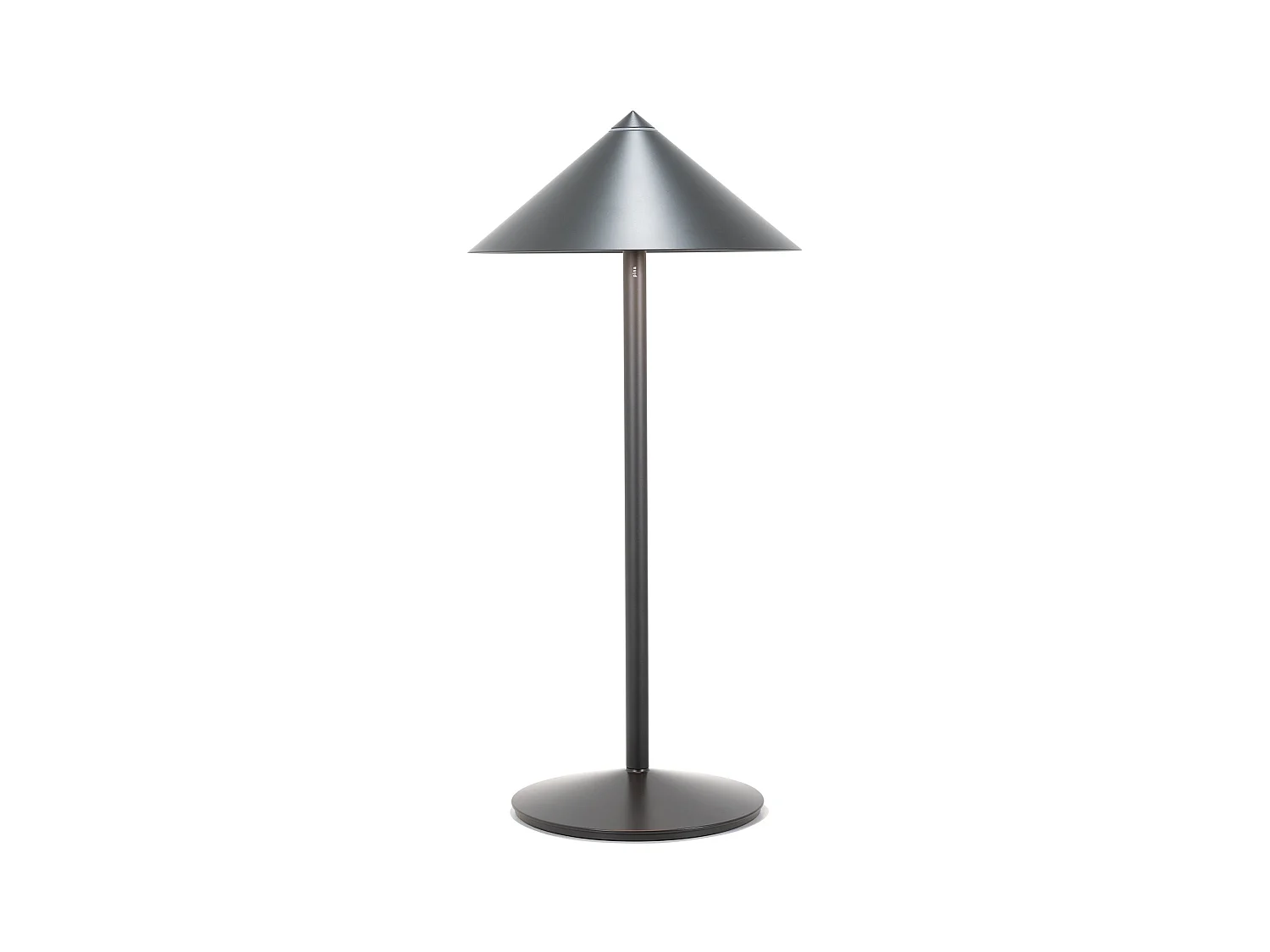Lampe de table LED rechargeable Zafferano Pina L Desk titane, 6W, IP65, variateur tactile, tête magnétique, intérieur/extérieur