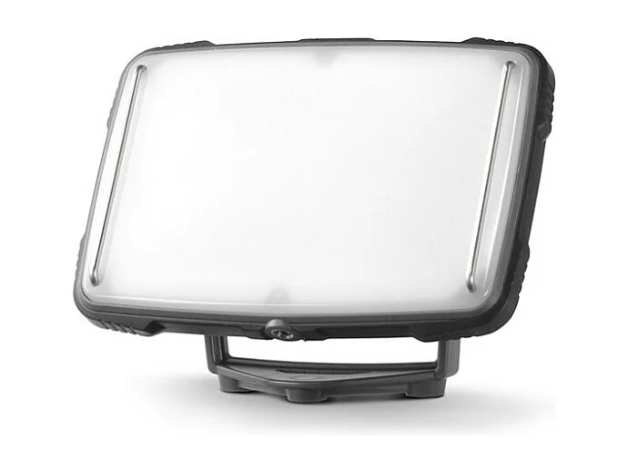 Panel LED portátil de 1200 lm alimentado a batería. Batería recargable de iones de litio.