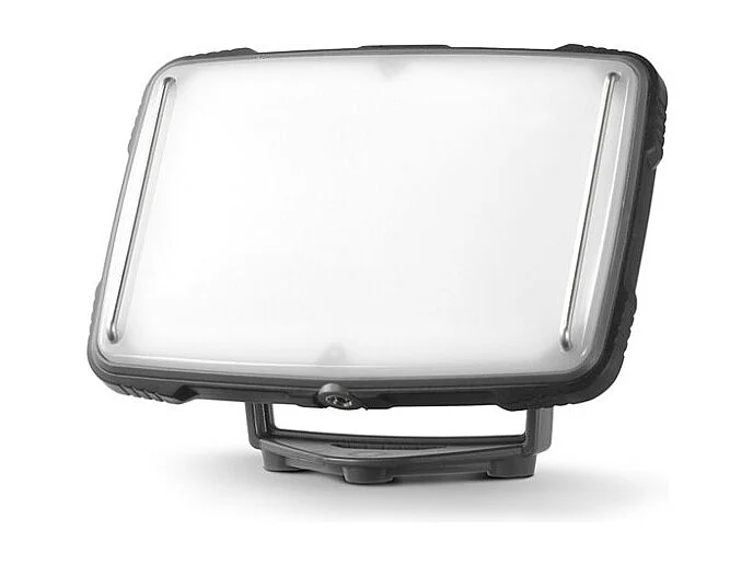 Panneau LED portable alimenté par batterie de 1 200 lm. Batterie Li-ion rechargeable.