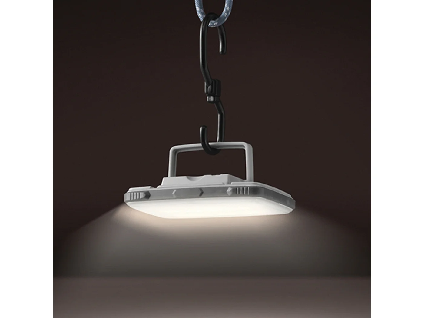 Bærbart, batteridrevet LED-panel med 1200 lm. Genopladeligt Li-ion-batteri.