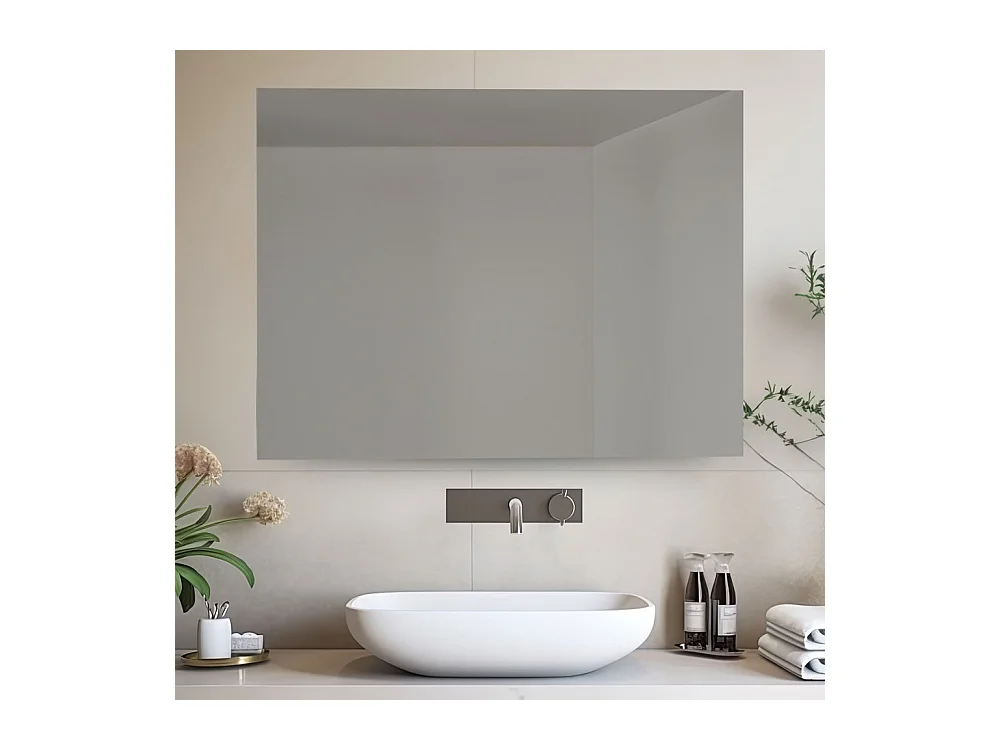 Miroir de salle de bain rétroéclairé réversible AURORA LED 70x80 Fabriqué en Italie