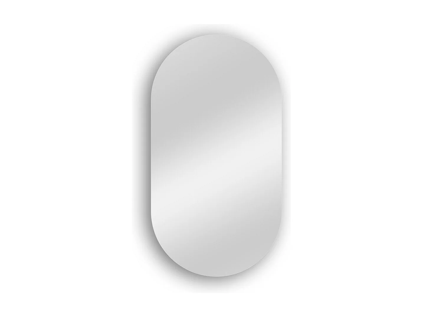 Umkehrbarer ovaler Badezimmerspiegel mit Hintergrundbeleuchtung OLIVIA LED 50x100, hergestellt in Italien