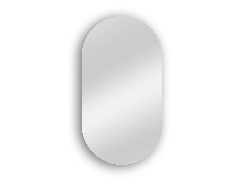 Miroir de salle de bain ovale rétroéclairé réversible OLIVIA LED 50x100 Made in Italy