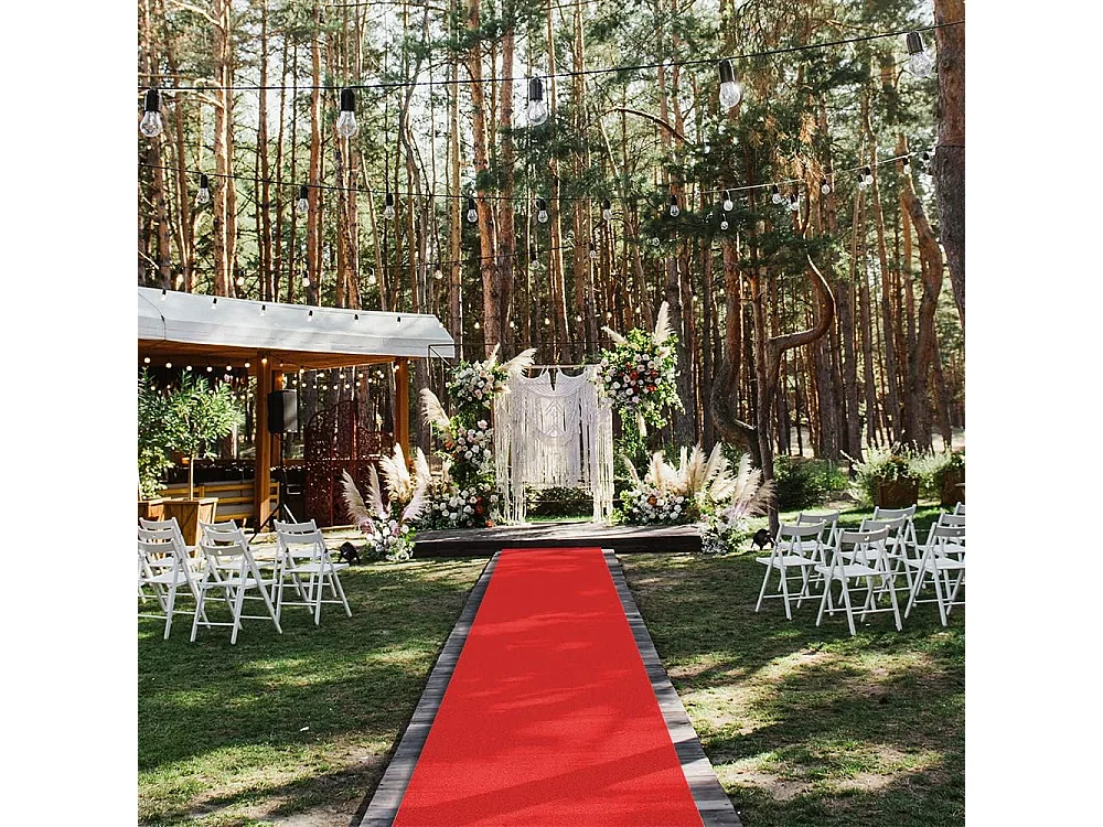 Guide de tapis pour intérieur et extérieur Rouge H 1x30 m