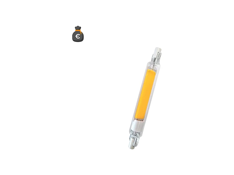 LED-Glühbirne R7s 118mm 8W 1000lm in Glas ø16mm 4000K