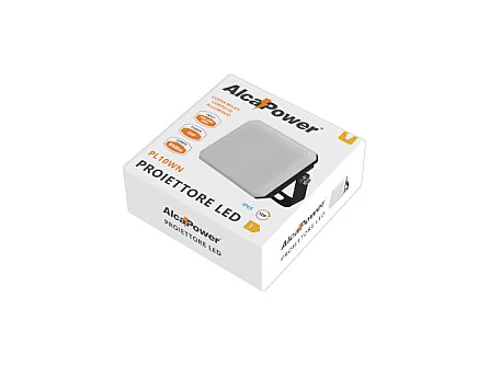 Projecteur LED Noir 230V 10W 4000K Couvercle Laiteux 950lm 89x62x25,5 mm