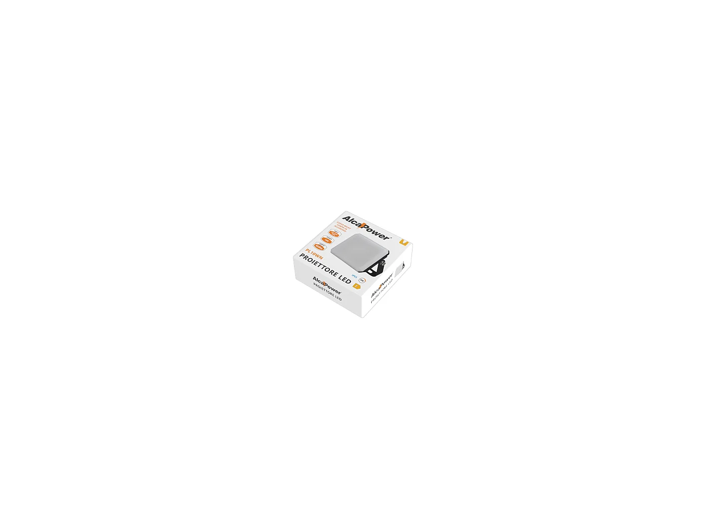 Projecteur LED Noir 230V 10W 4000K Couvercle Laiteux 950lm 89x62x25,5 mm