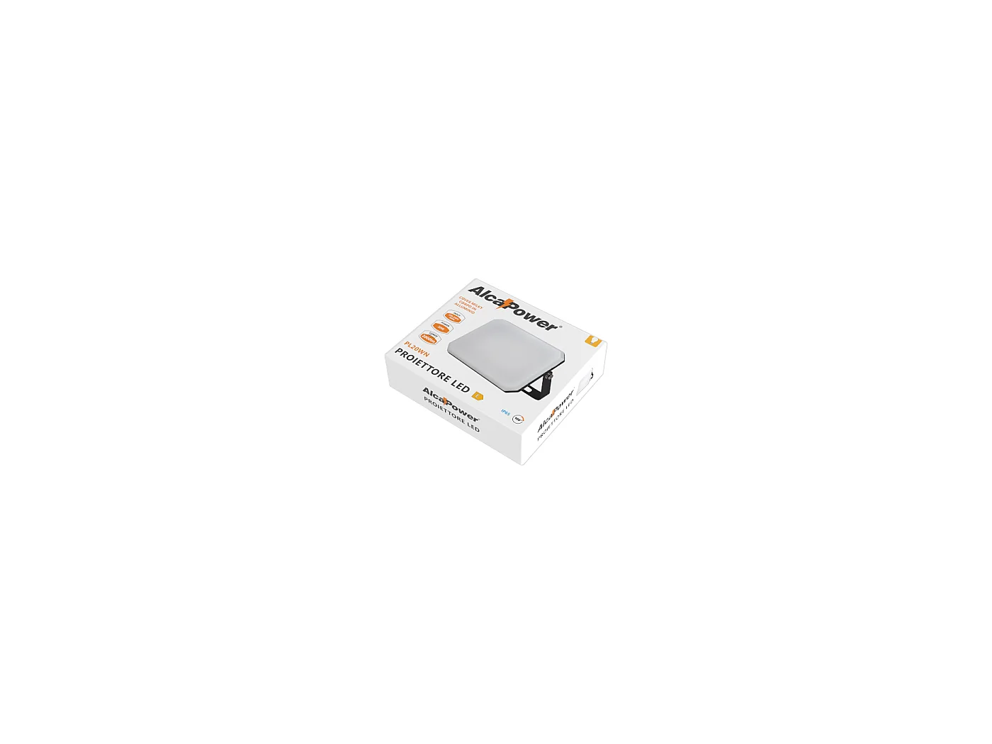 Proiettore a LED Nero Faro da esterno 230V 20W 4000K Cover Milky 2000lm 112x80x25,5 mm