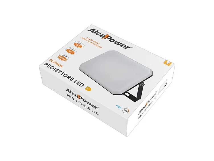 LED Projector Zwart 230V 30W 4000K Cover Melkachtig 3000lm 140x100x25,7 mm